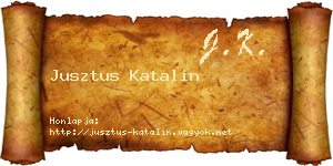 Jusztus Katalin névjegykártya